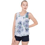 Floral pattern Bubble Hem Chiffon Tank Top