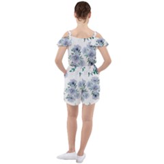 Ruffle Cut Out Chiffon Playsuit 