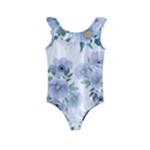 Floral pattern Kids  Frill Swimsuit