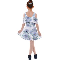 Kids  Shoulder Cutout Chiffon Dress 