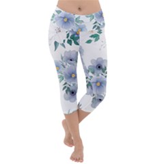 Lightweight Velour Capri Yoga Leggings 