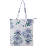 Floral pattern Double Zip Up Tote Bag