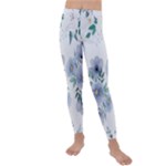 Floral pattern Kids  Lightweight Velour Leggings