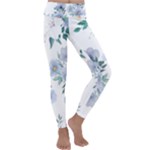 Floral pattern Kids  Lightweight Velour Classic Yoga Leggings