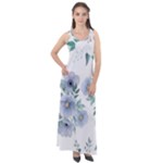 Floral pattern Sleeveless Velour Maxi Dress