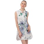 Floral pattern Sleeveless Shirt Dress