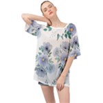 Floral pattern Oversized Chiffon Top