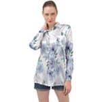 Floral pattern Long Sleeve Satin Shirt