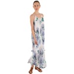 Floral pattern Cami Maxi Ruffle Chiffon Dress