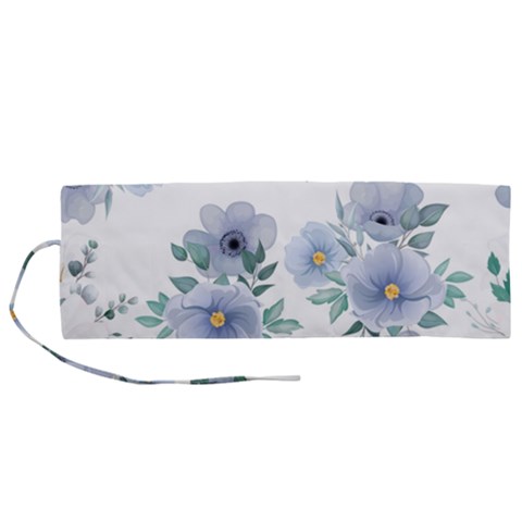 Floral pattern Roll Up Canvas Pencil Holder (M) from ArtsNow.com