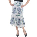 Floral pattern Midi Mermaid Skirt