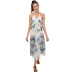 Floral pattern Halter Tie Back Dress 
