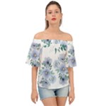 Floral pattern Off Shoulder Short Sleeve Top