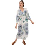 Floral pattern Grecian Style  Maxi Dress