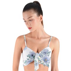 Woven Tie Front Bralet 