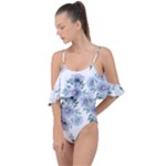 Floral pattern Drape Piece Swimsuit