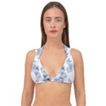 Floral pattern Double Strap Halter Bikini Top