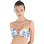 Floral pattern Twist Bandeau Bikini Top