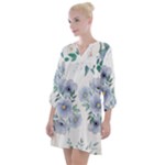 Floral pattern Open Neck Shift Dress