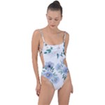 Floral pattern Tie Strap One Piece Swimsuit