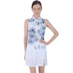 Floral pattern Women s Sleeveless Polo Tee