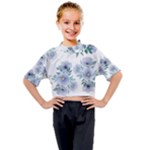 Floral pattern Kids Mock Neck Tee