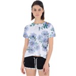 Floral pattern Open Back Sport Tee