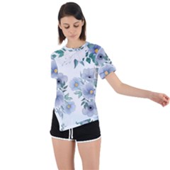 Asymmetrical Short Sleeve Sports T-Shirt 