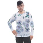 Floral pattern Men s Pique Long Sleeve Tee