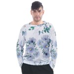 Floral pattern Men s Long Sleeve Raglan Tee