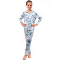 Kids  Satin Long Sleeve Pajamas Set 