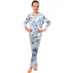 Kids  Satin Long Sleeve Pajamas Set 