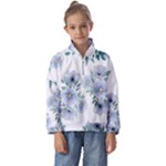 Floral pattern Kids  Half Zip Hoodie