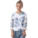 Floral pattern Kids  Cuff Sleeve Top