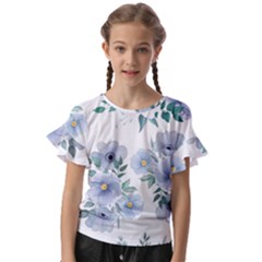 Kids  Cut Out Flutter Sleeves 