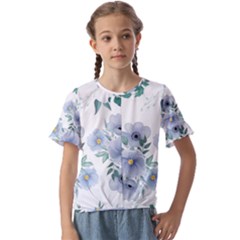 Kids  Cuff Sleeve Scrunch Bottom T-Shirt 