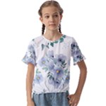 Floral pattern Kids  Cuff Sleeve Scrunch Bottom Tee