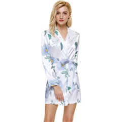 Long Sleeve Satin Robe 