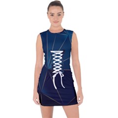 Lace Up Front Bodycon Dress 