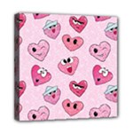 Emoji Heart Mini Canvas 8  x 8  (Stretched)