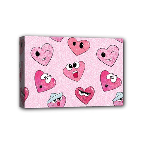 Emoji Heart Mini Canvas 6  x 4  (Stretched) from ArtsNow.com