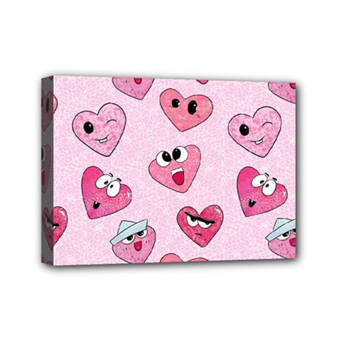 Emoji Heart Mini Canvas 7  x 5  (Stretched) from ArtsNow.com