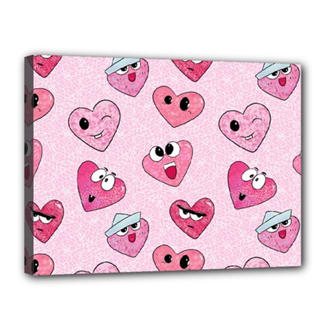 Emoji Heart Canvas 16  x 12  (Stretched) from ArtsNow.com
