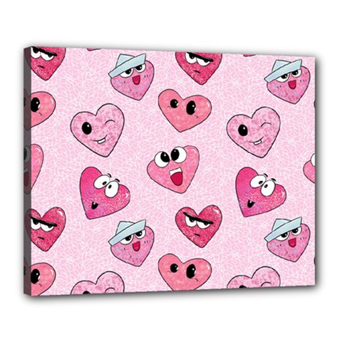 Emoji Heart Canvas 20  x 16  (Stretched) from ArtsNow.com