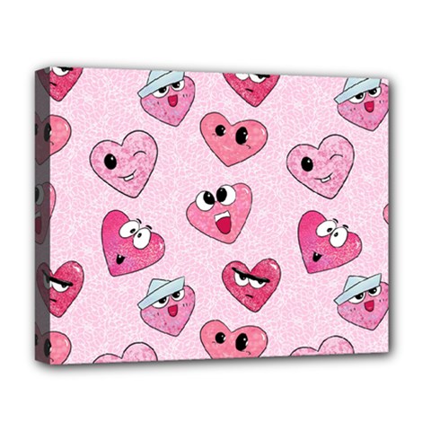 Emoji Heart Deluxe Canvas 20  x 16  (Stretched) from ArtsNow.com