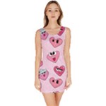 Emoji Heart Bodycon Dress