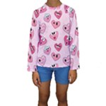 Emoji Heart Kids  Long Sleeve Swimwear