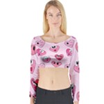 Emoji Heart Long Sleeve Crop Top