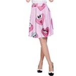 Emoji Heart A-Line Skirt