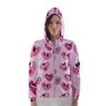 Emoji Heart Women s Hooded Windbreaker